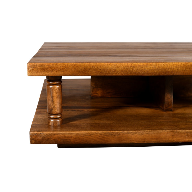 Cosima Solid Wood Two Tiered Coffee Table 