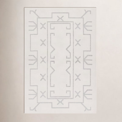 Cobblefield Cream Gray Geometric Outdoor Rug