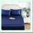 UltraSoft Navy Blue Queen Fitted Sheet - Deep Pocket Single Bottom Bed Sheet - Luxurious Silky Smooth Fabric - Wrinkle Resistant - Elasticized Edges for Perfect Fit - Breathable and Comfortable