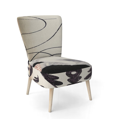 Upholstered Floral Side Chair - Modern floral Accent Chair