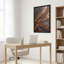 Art mural sur toile tourbillonnant gris foncé et orange-1780469743