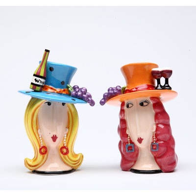 Cosmos Gifts Let's Have Some Wine Salt and Pepper Set