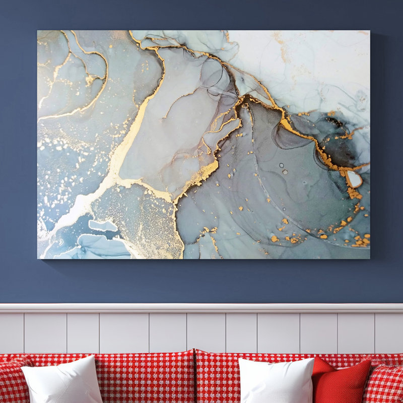 Marble Fluid Effect Wall Art Abstract Canvas Print