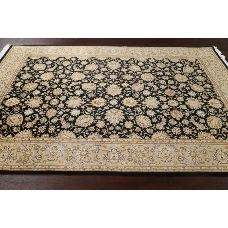 Tapis Tabriz à teinture végétale noué à la main 6 x 9