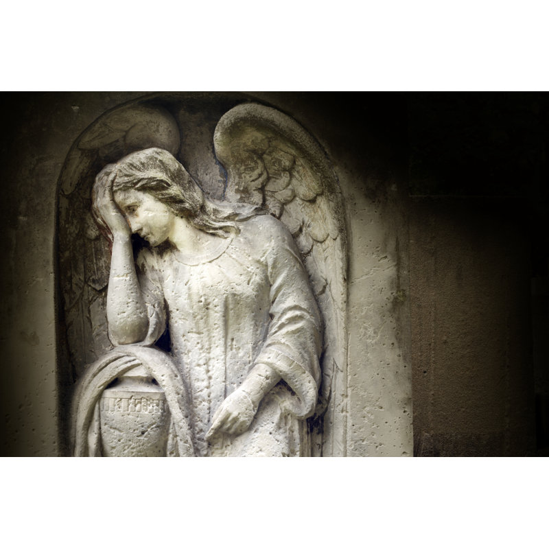Sculpture Of Angel - Wrapped Canvas Print, 30cm H x 46cm W x 3.8cm D