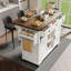 Kitchen Island With Sliding Doors And 3 Drawers-1324151694