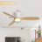 52'' 3-Blade Sand Nickle Modern Celling Fan With Led Light and Remote Control-1793707483