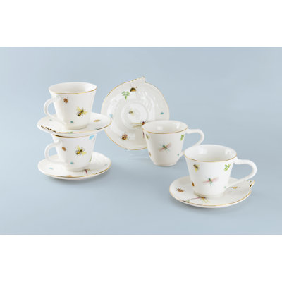 Porcelain Teacup and Saucer