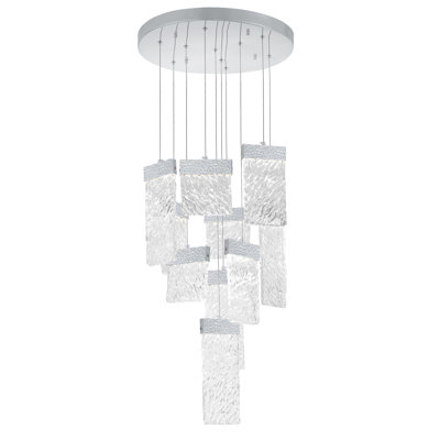 Lustre moderne de 20 po à DEL pour le salon, la salle à manger et la chambre à coucher - DEL intégrée, aucune ampoule requise
