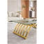Table basse rectangulaire moderne en acier inoxydable de 47 po, table basse en verre trempé Water Ripple, table centrale, pour le bureau personnel du salon, assemblage facile, or