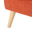 Moderne deux en orange, avec des accoudoirs subtils et un capitonnage à boutons, revêtement en tissu, pieds brun bouleau, assemblage simple requis, revêtement charmant brun, P 30,1 po x l 48,84 po, H 30,87 po, orange