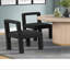 Ensemble de 2 chaises de salle à manger modernes à dossier ouvert carré rembourré Boucle-1662724097
