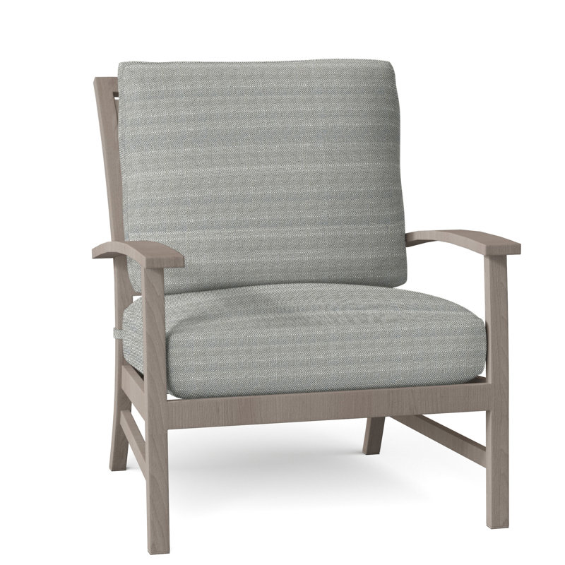 Charleston Patio Lounge Chair with Cushions, Welt, Oyster, Linen Dove