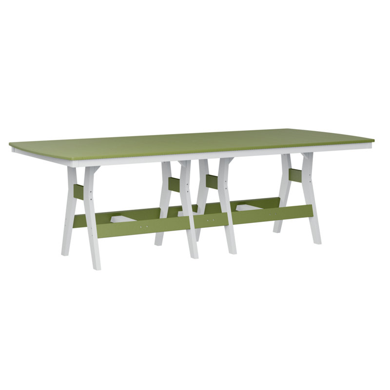 Table de salle à manger rectangulaire 96 po Berlin Gardens Harbor, Vert kiwi, H 30,37 po x l 96 po x P 44 po