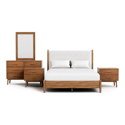 Nevio 5-Piece Upholstered Platform Bedroom Set
