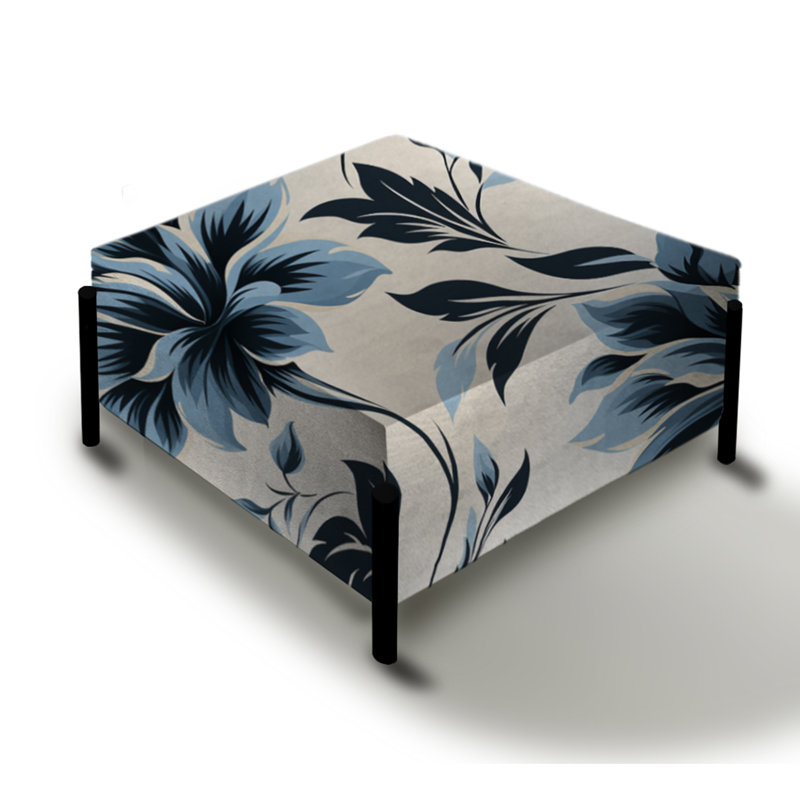 Grand repose-pieds carré floral Ferns Harmony Damask Harmony