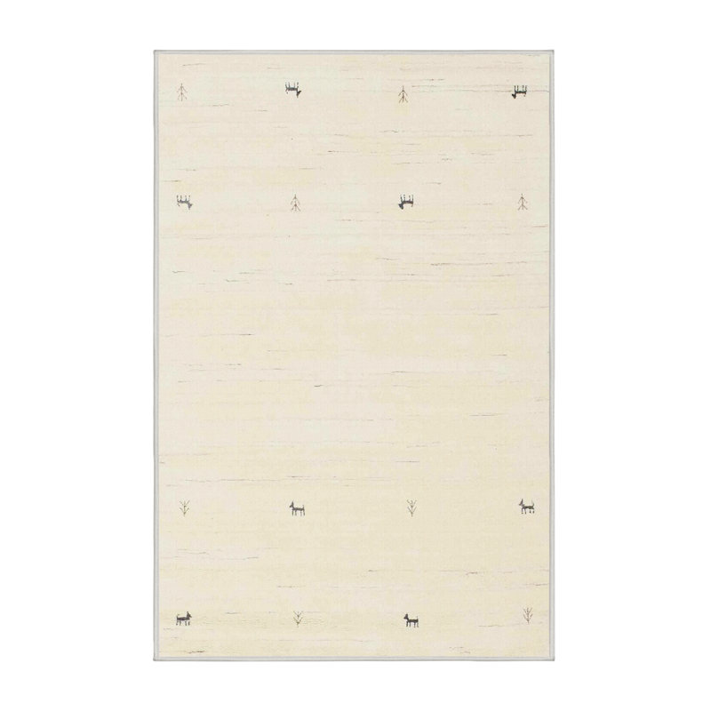 Tapis crème Lovella, Rectangle 6 pi x 9 pi
