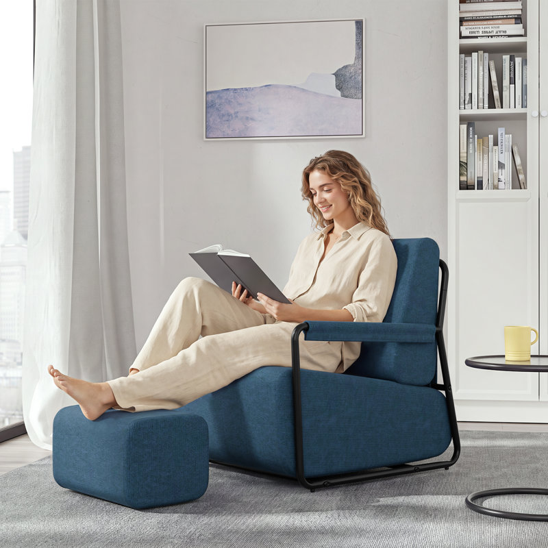 Upholstered Flannel Armchair