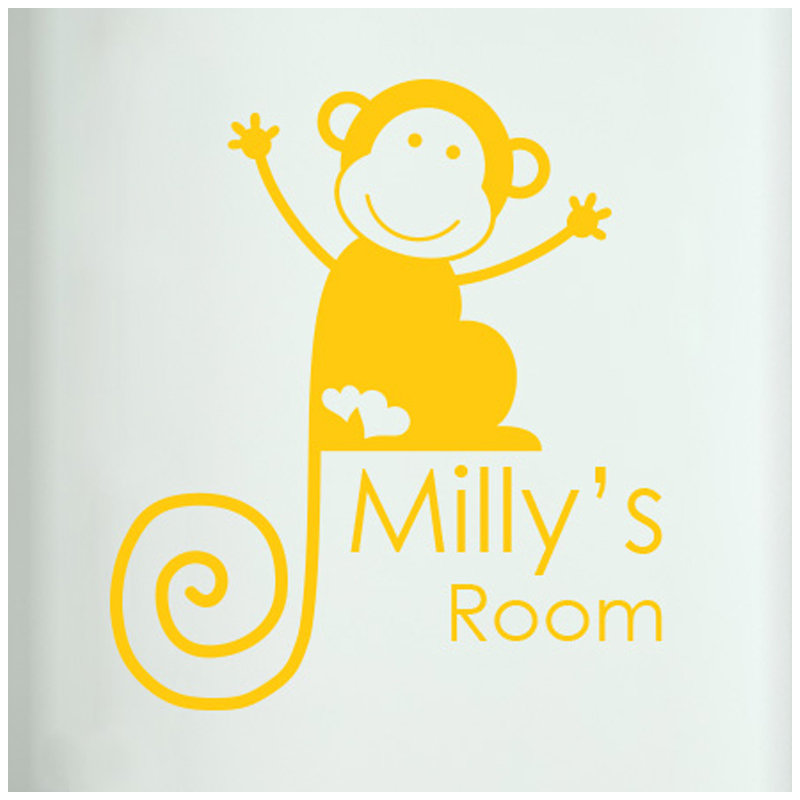 Animals Wall Decal, Dark Yellow