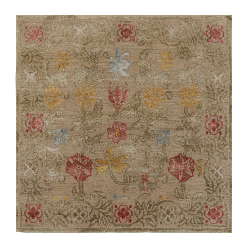 Wool Area Rug, Square 3'