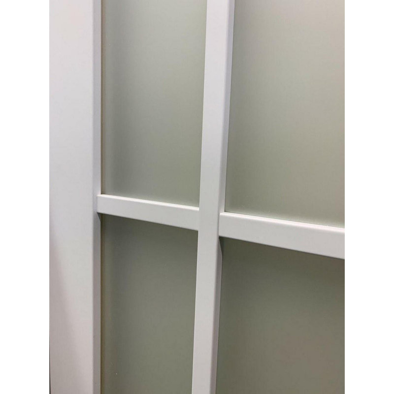 Porte blanche en verre givré Felicia, 32 po x 80 po