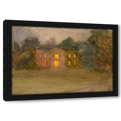 A Great House Lit at Night