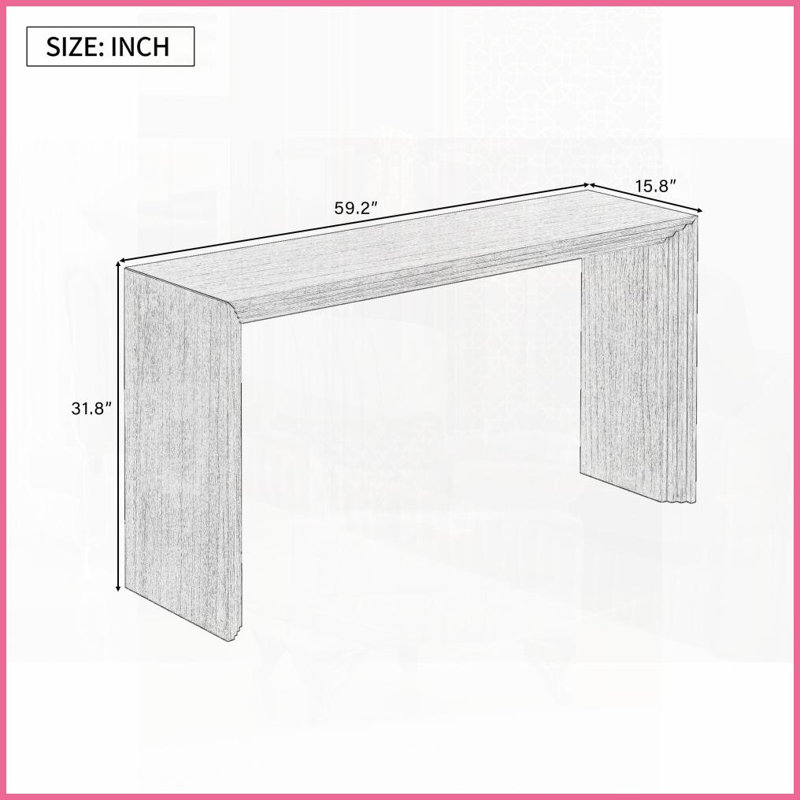 U_STYLE Table basse rayée en placage de paulownia pour salon, robuste 150LBS & amp; Facile à assembler, Brown