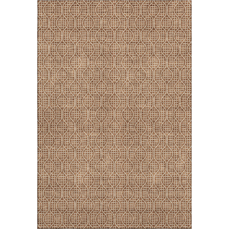 Premium Machine Washable Prisco Paprika Rug, Rectangle 2'6" x 3'10"