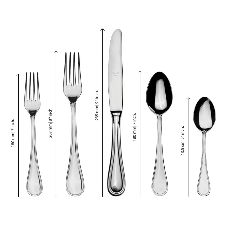 Boheme 5 - Piece Stainless Steel Flatware Set - Service for 1