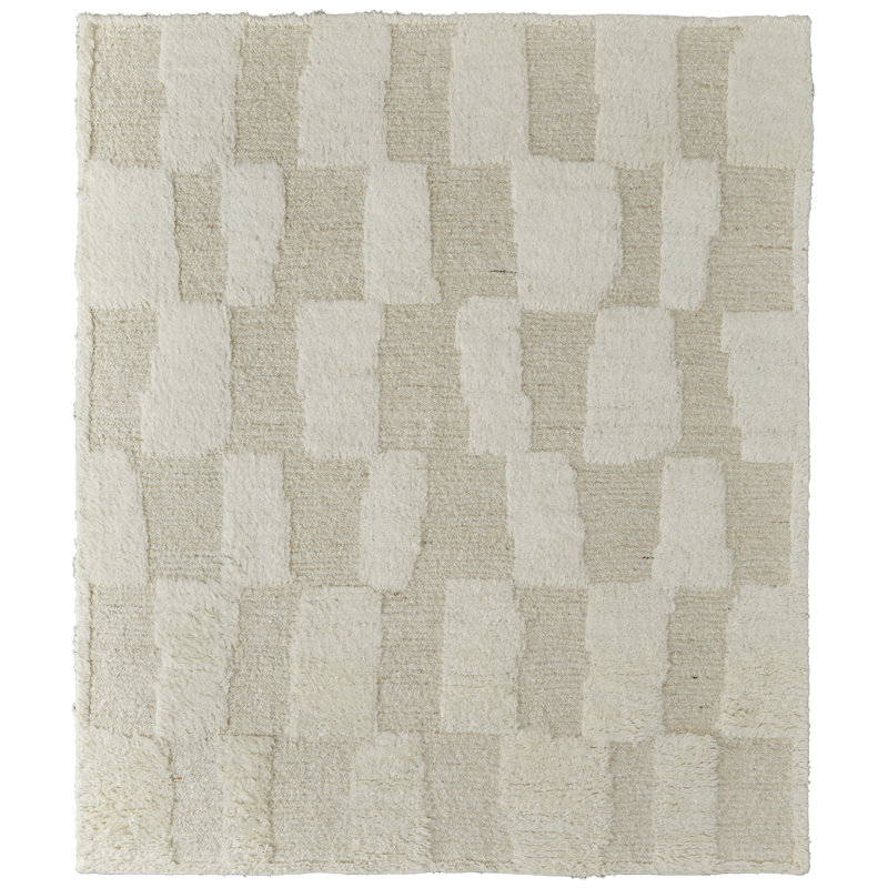Jalaycia Wool Geometric Indoor Rug, Rectangle 3'6" x 5'6"