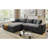 Sectional Sofa With Thick Cushions, And Built-In Cup Holders & Charging Ports-1850317243