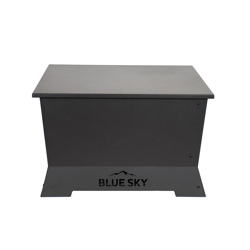 Black Steel 30" Square Fire Pit Lid