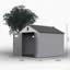 Remise de rangement en plastique et résine pour le jardin-119395233-121503507