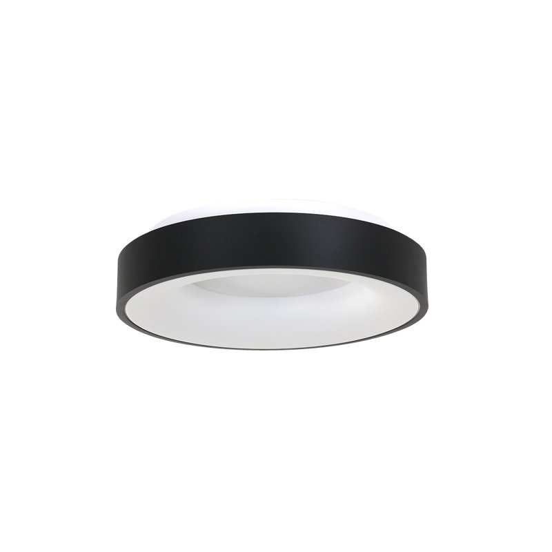 Leday LED Semi Flush Mount, Black, 9 "H x 38 "W