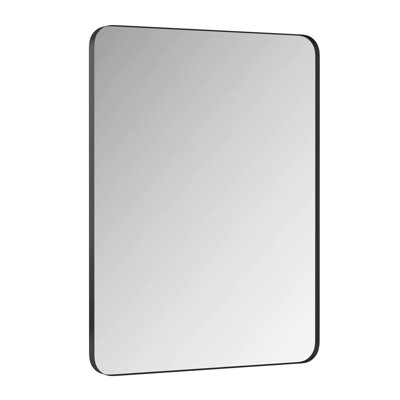 24X36 Inch Rectangular Metal Framed Black Bedroom Dressing Vanity Mirror - Fashionable For Bathroom, Living Room & Bathroom Modern Bedroom,