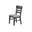 Ensemble de coussins rembourrés de 2 chaises d'appoint rembourrées noir anthracite de style contemporain