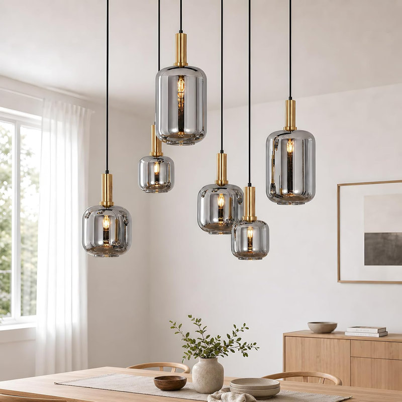 6 - Light Matte Black Pendant, 41
