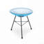 Table d'appoint de patio avec structure en métal, plateau en verre rond-639493825