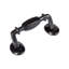 Hammer & Tongs - Offset Wrought Iron Door Handle - H115mm - Black