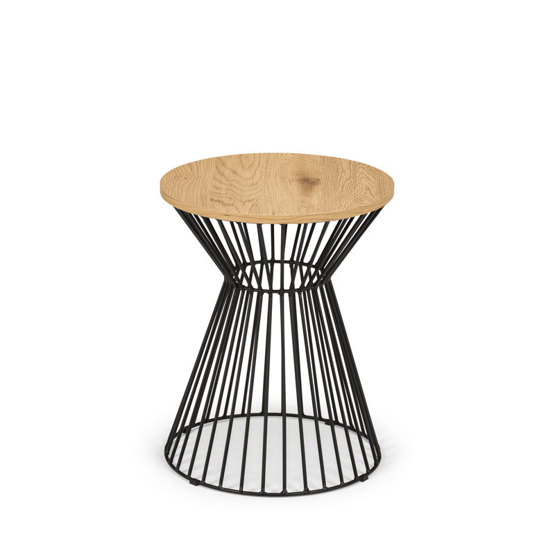 Leifsson Pedestal End Table, Euro Oak