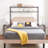 Frame With 2 Nightstands Headboards With Storage Cabinet, Headboard With Shelves, Bookcase Headboard Easy Assembly For Bedroom