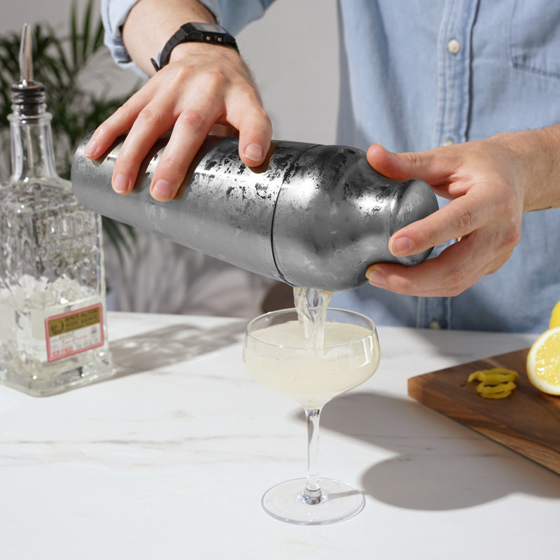 25 Oz Silver Stainless Steel Parisian Cocktail Shaker