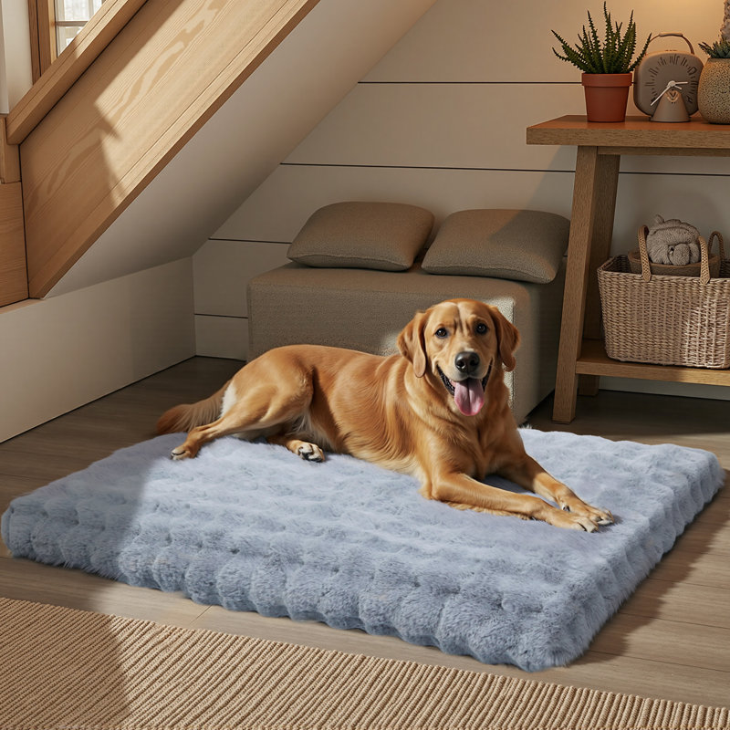 Dog Bed, 12cm H x 120cm W x 90cm D, Grey