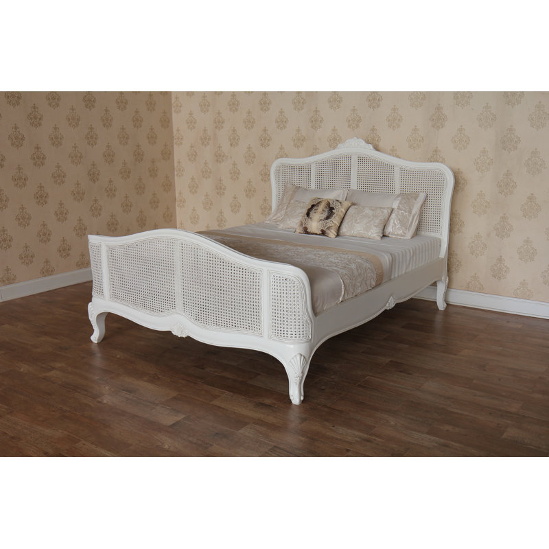 Solid Wood Bed, Kingsize (5'), Antique White