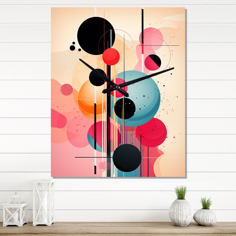 Horloge murale moderne Serendipity, H 40 po x l 30 po x P 1 po