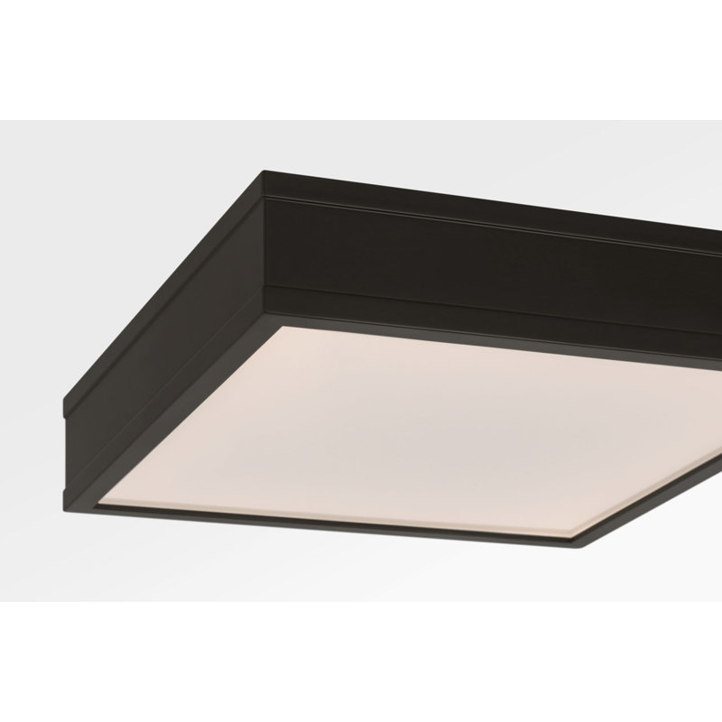 Dupont Square Semi Flush, Aged Iron, 4" H x 12" W x 12" D