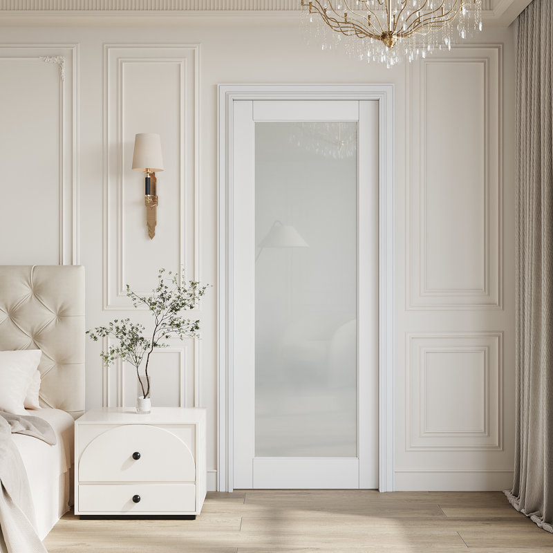 Porte intérieure en verre trempé 1-Lite, 80 po x 36 po