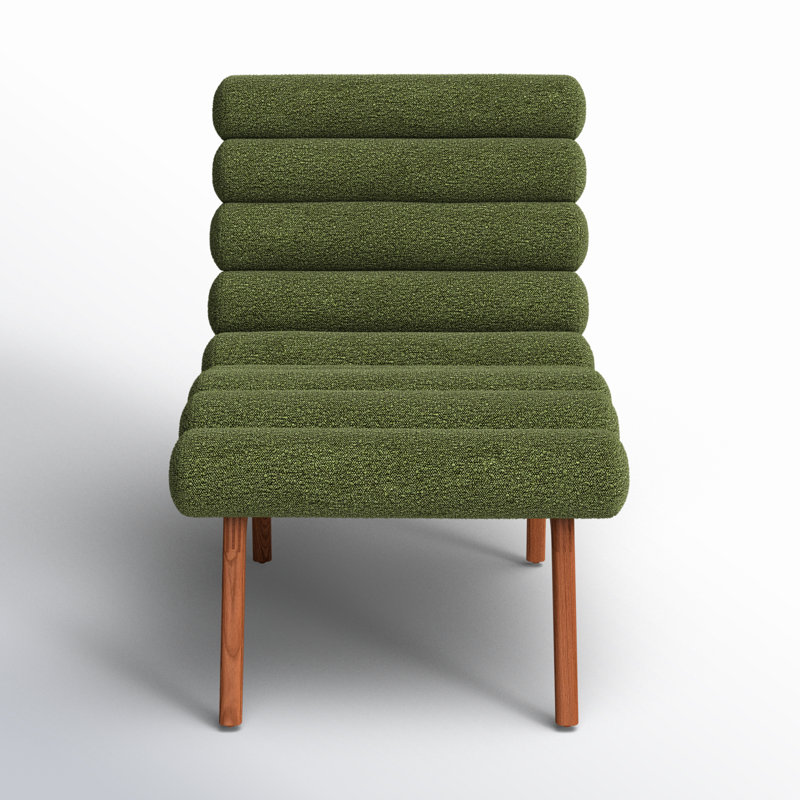 Arlo Lounge Chair, Dark Green Boucle