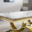 Coutee 47"L Coffee Table with Double Pedestal Base and Marble Top-795856001-795856002