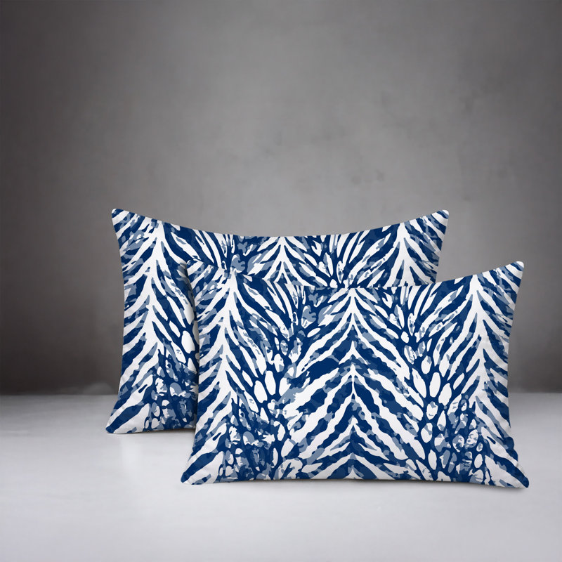 Oreiller réversible intérieur / extérieur Gorgi, Blue, 20x14